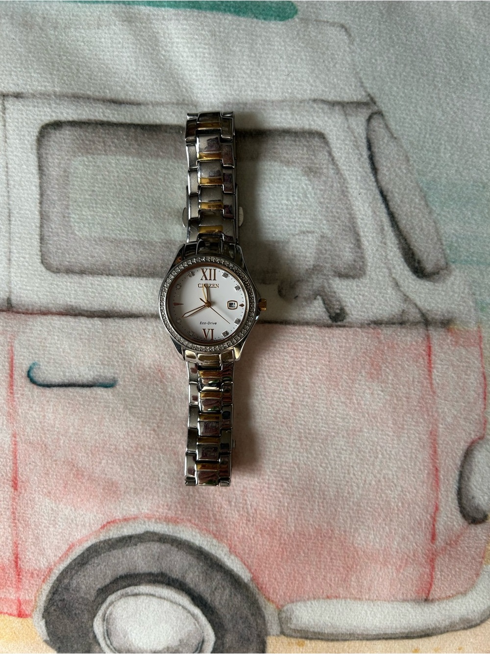 Citizen Womens Crystal Accent Two Tone Stainless Steel Bracelet Watch